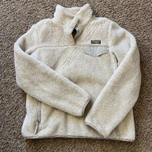 L.L. Bean Off-White Fleece Jacket